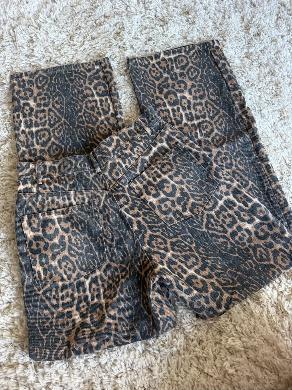 Beginning Boutique Brown and Black Leopard Print Jeans